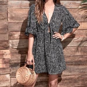 Ruffled sleeve dress Spring- Summer Small
